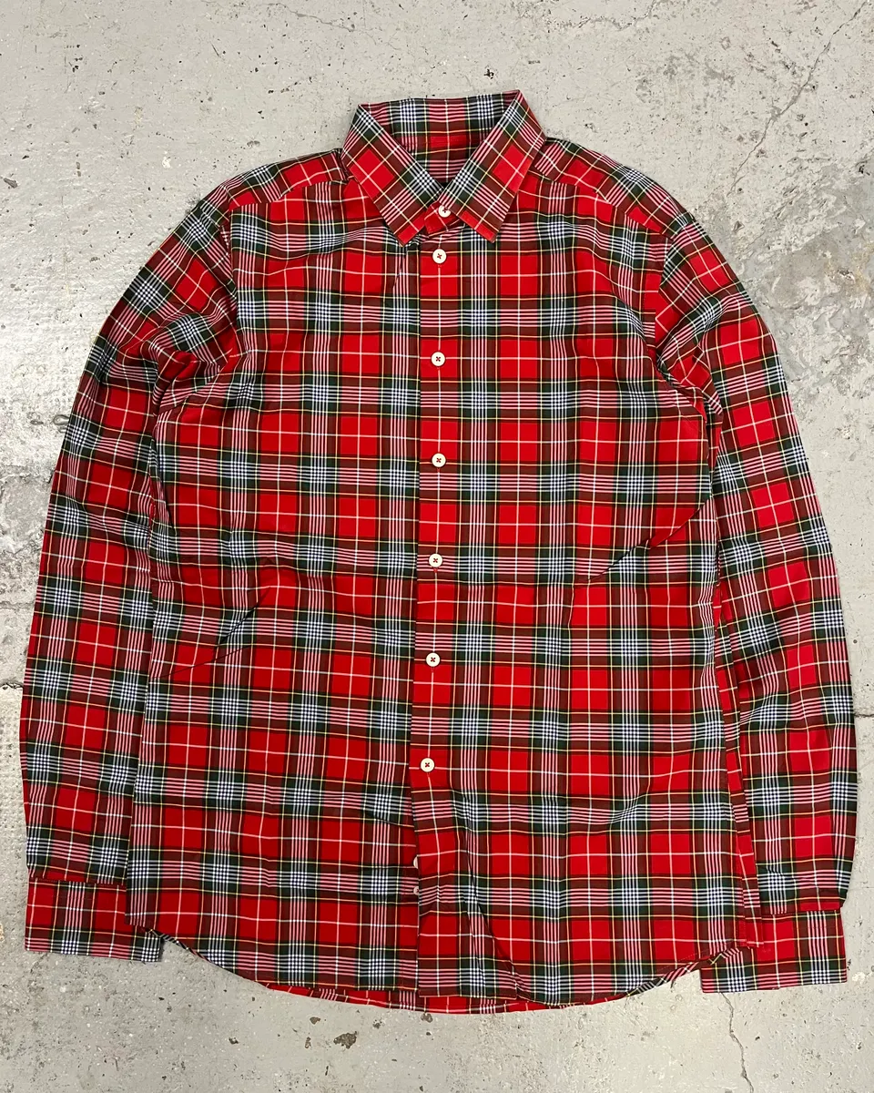 Givenchy Checkered Wool Red Signature Shirt