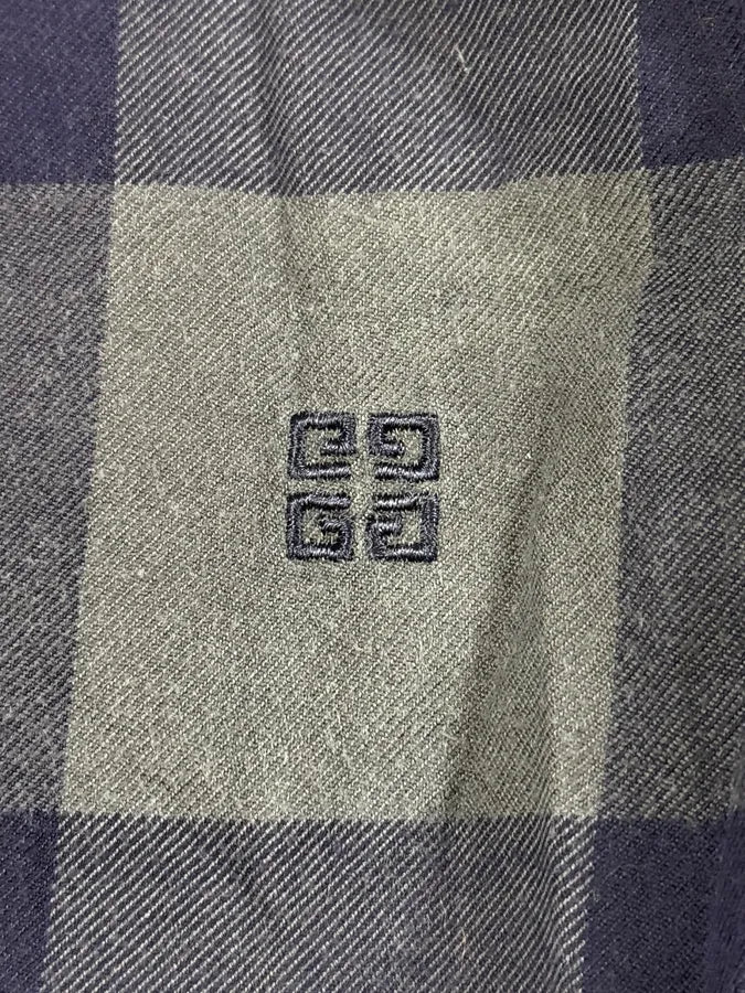 Givenchy Grey & Navy Checkered Shirt - Image 8