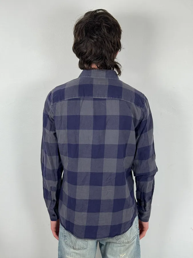 Givenchy Grey & Navy Classy Checkered Shirt - Image 2