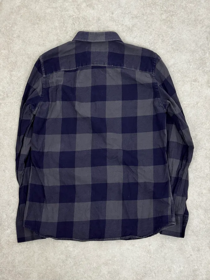 Givenchy Grey & Navy Classy Checkered Shirt - Image 4