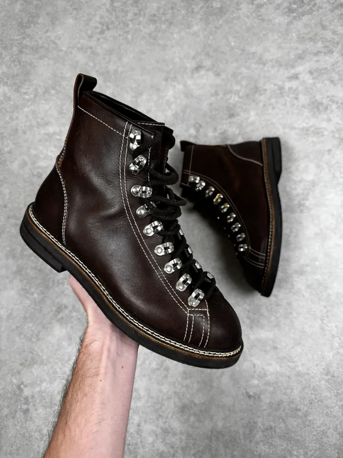 Givenchy Hiking Brown Leather Boots