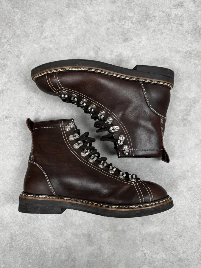 Givenchy Hiking Brown Leather Boots - Image 3