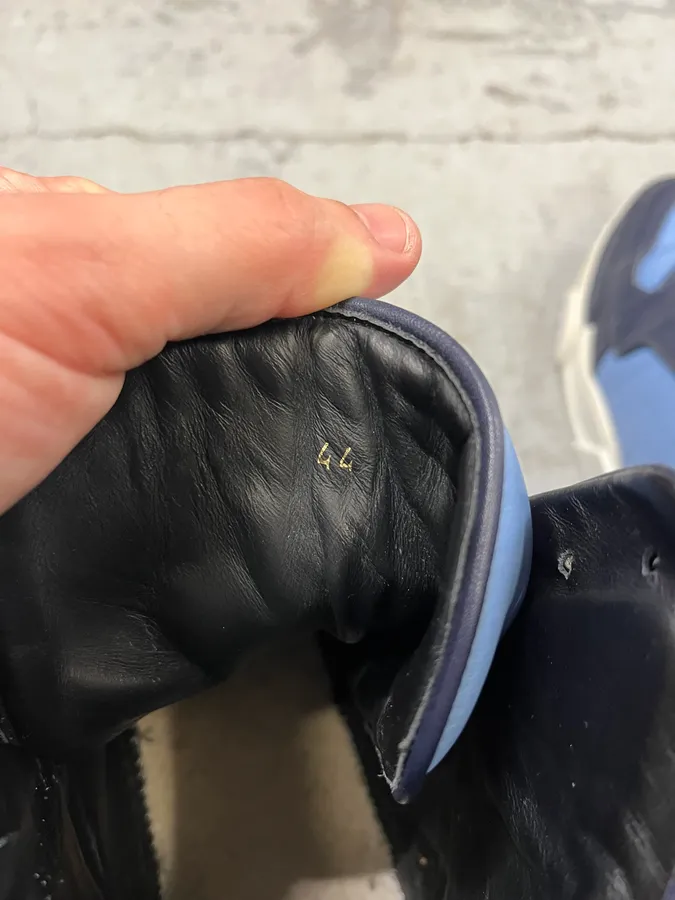Givenchy Navy Blue Leather High-Top Sneaker Boots - Image 6