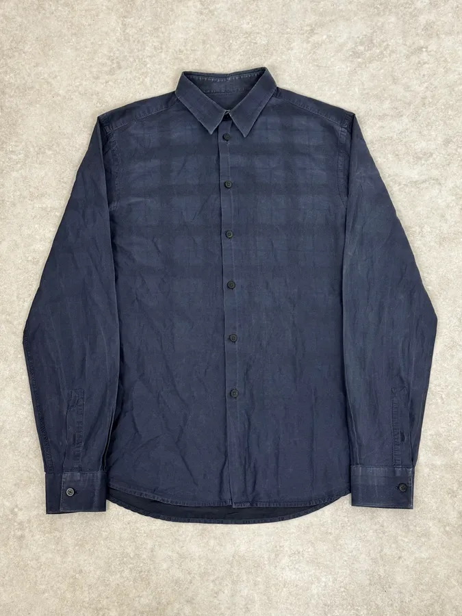 Givenchy Navy Checkered Classic Shirt