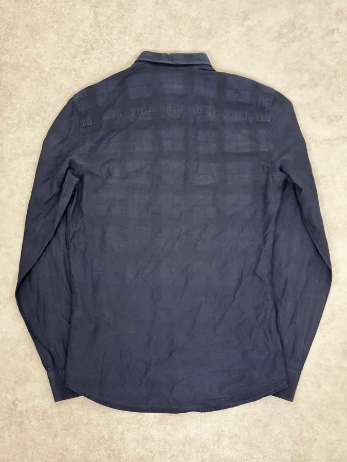Givenchy Navy Checkered Classic Shirt - Image 4