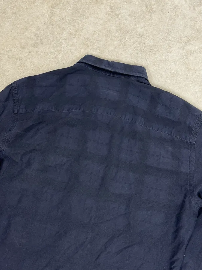 Givenchy Navy Checkered Classic Shirt - Image 6