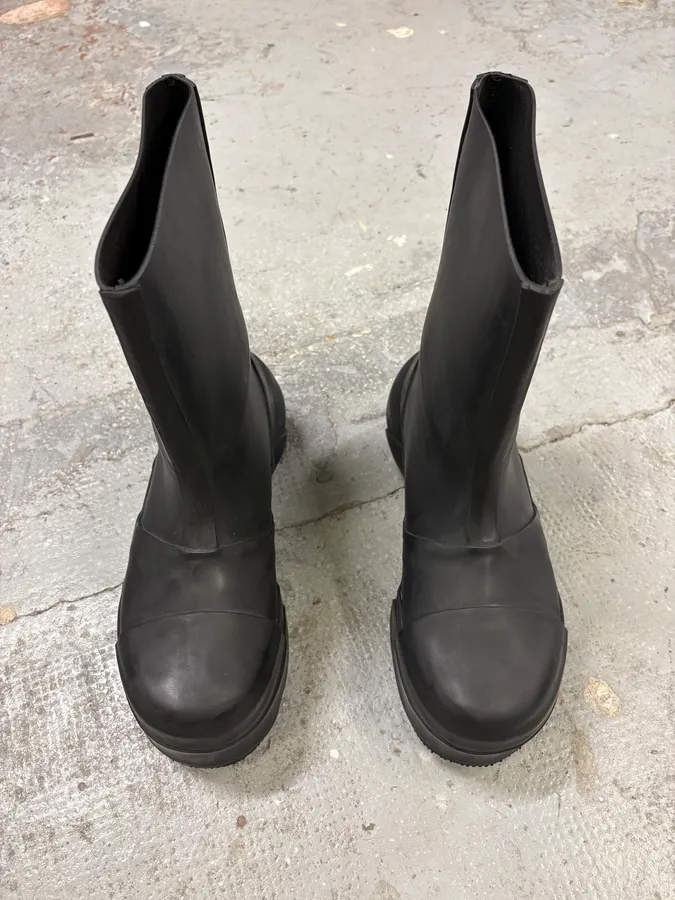 Givenchy Rubber Ankle Black Rain Boots - Image 2