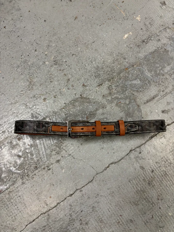 Goyard Grey Signature Leather Belt - Image 3