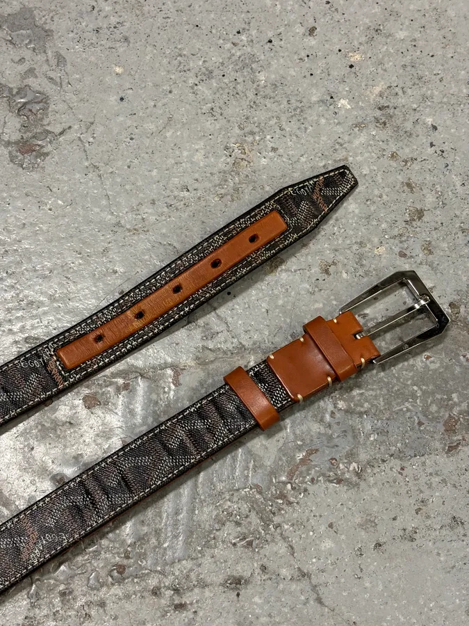Goyard Grey Signature Leather Belt - Image 5