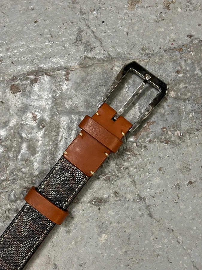 Goyard Grey Signature Leather Belt - Image 7