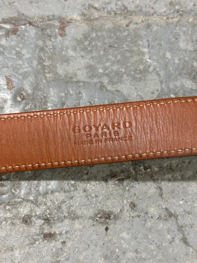 Goyard Grey Signature Leather Belt - Image 9