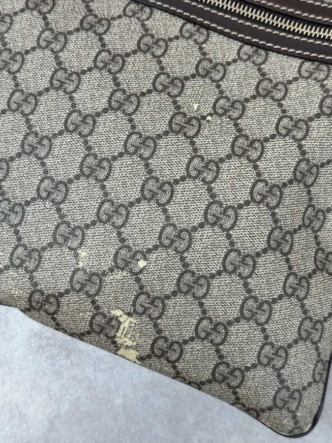 Gucci Beige Canvas Monogrammed Shoulder Bag - Image 6