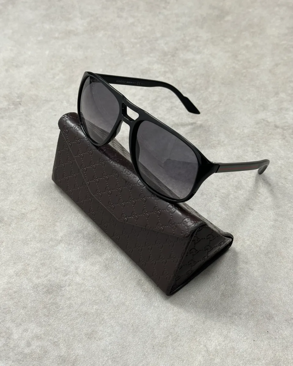 Gucci Black Aviator Sunglasses