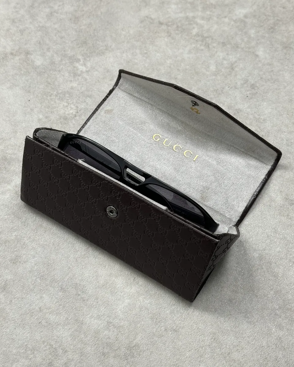 Gucci Black Aviator Sunglasses - Image 5