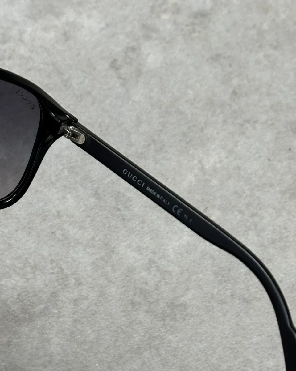 Gucci Black Aviator Sunglasses - Image 9