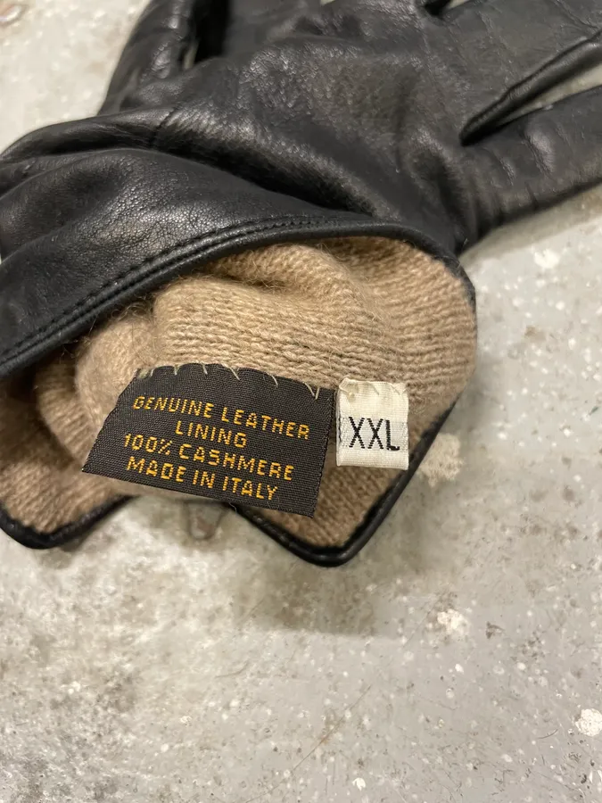 Gucci Black Leather Gloves - Image 9