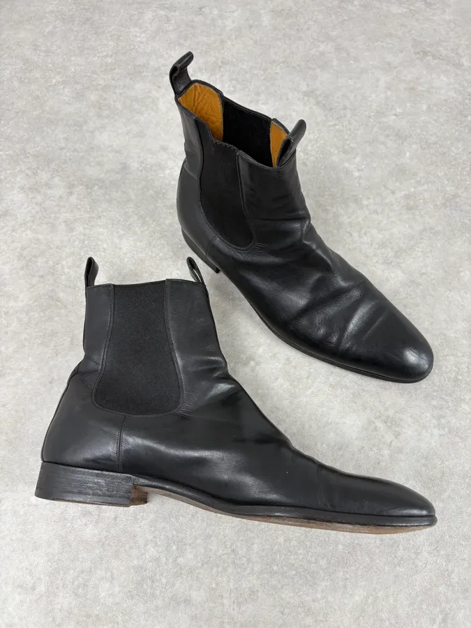 Gucci Black Leather Minimalist Premium Boots - Image 5