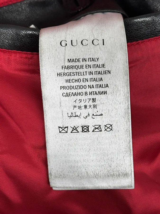 Gucci Black Premium Leather Jacket - Image 13