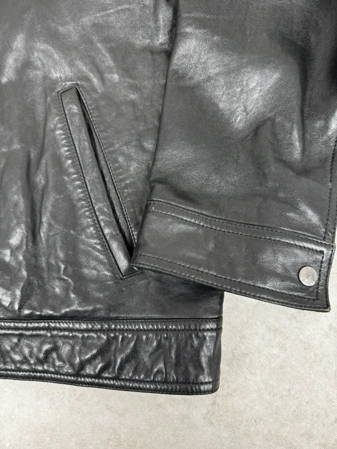 Gucci Black Premium Leather Jacket - Image 9