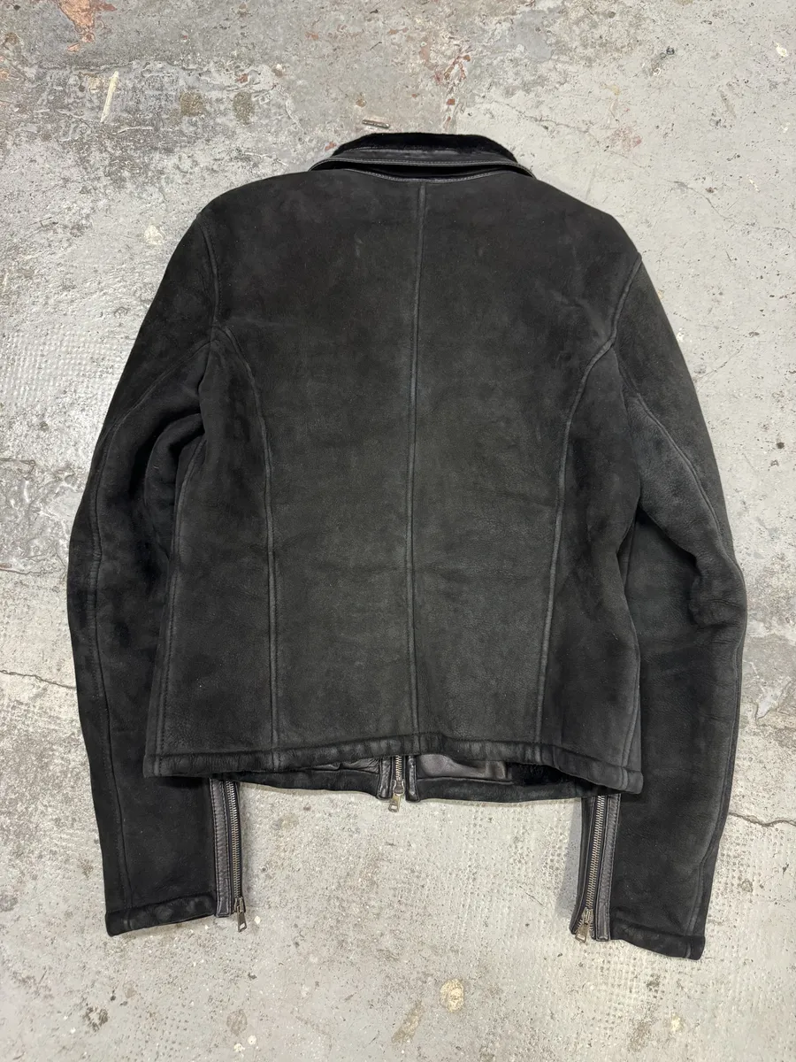 Gucci Black Premium Shearling Leather Jacket - Image 2