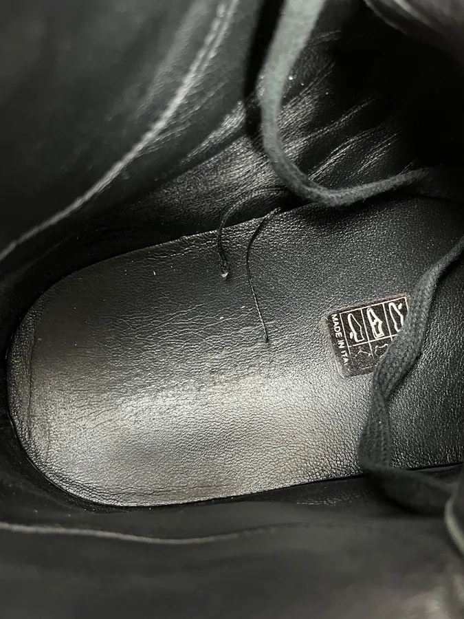 Gucci Black Red Leather High-Top Sneakers - Image 10