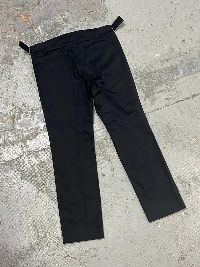 Gucci Black Zip Slim Tailored Pants - Image 7