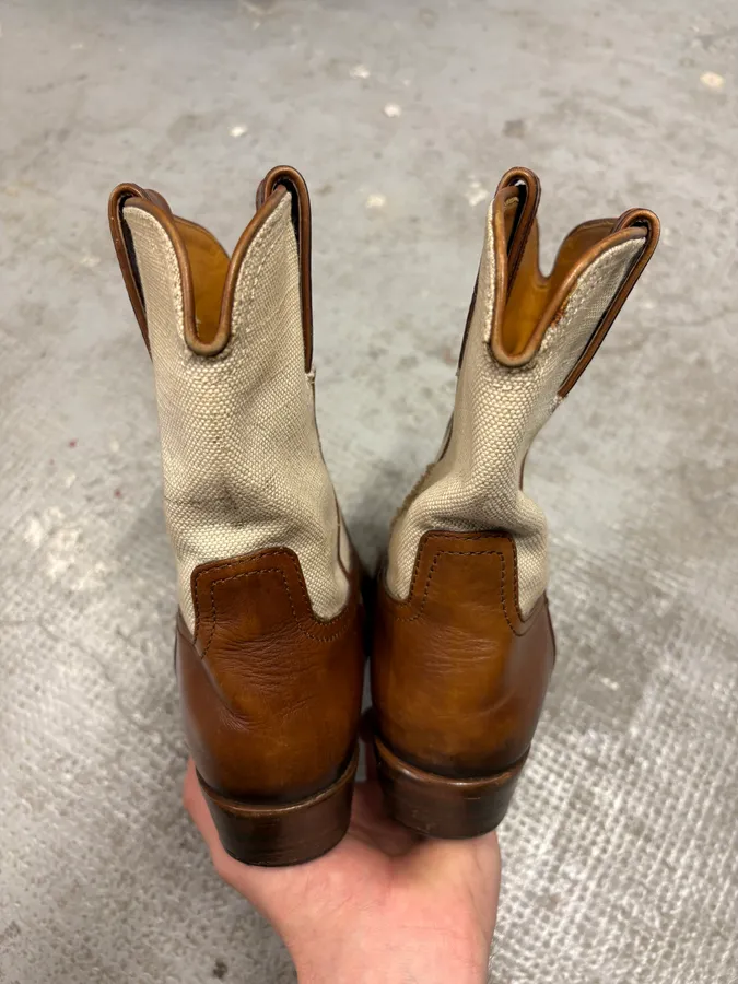 Gucci Brown Cow-Boy Ankle Leather Boots - Image 7