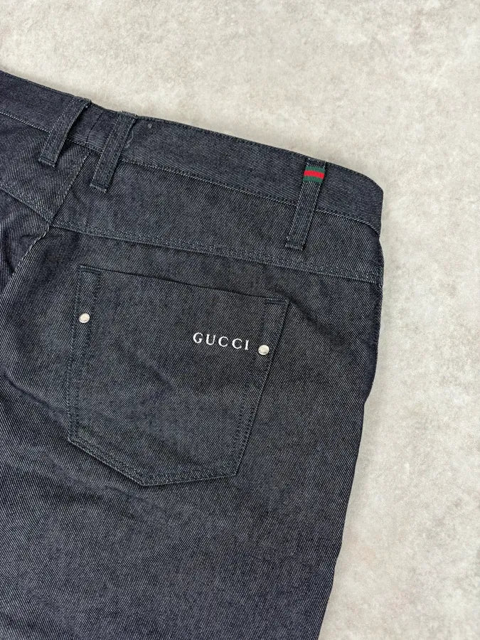Gucci Dark Grey Classy Straight-Leg Denim Jeans - Image 8