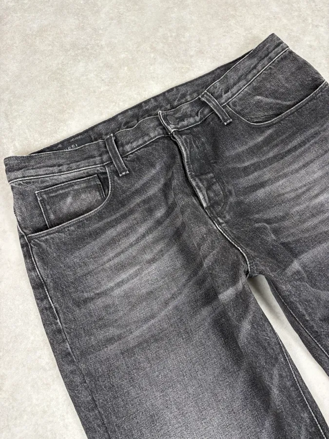 Gucci Grey Regular Denim Jeans - Image 6