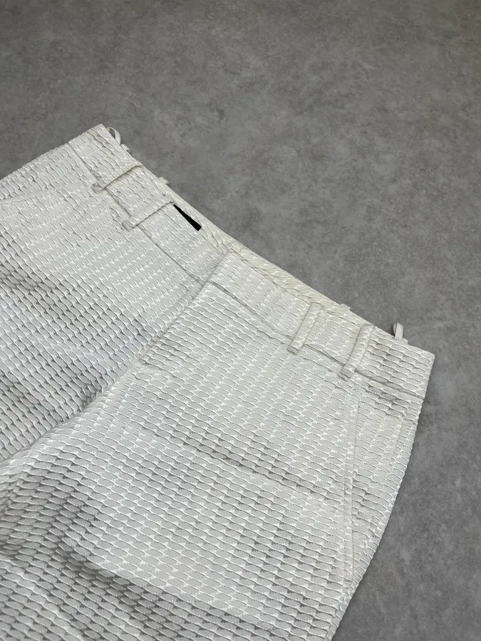 Gucci Honeycomb Structure White Pants - Image 6