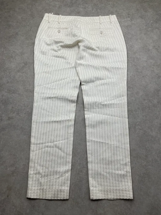 Gucci Honeycomb Structure White Pants - Image 9