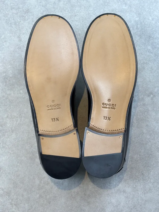 Gucci Interlocking GG Black Leather Loafers - Image 11