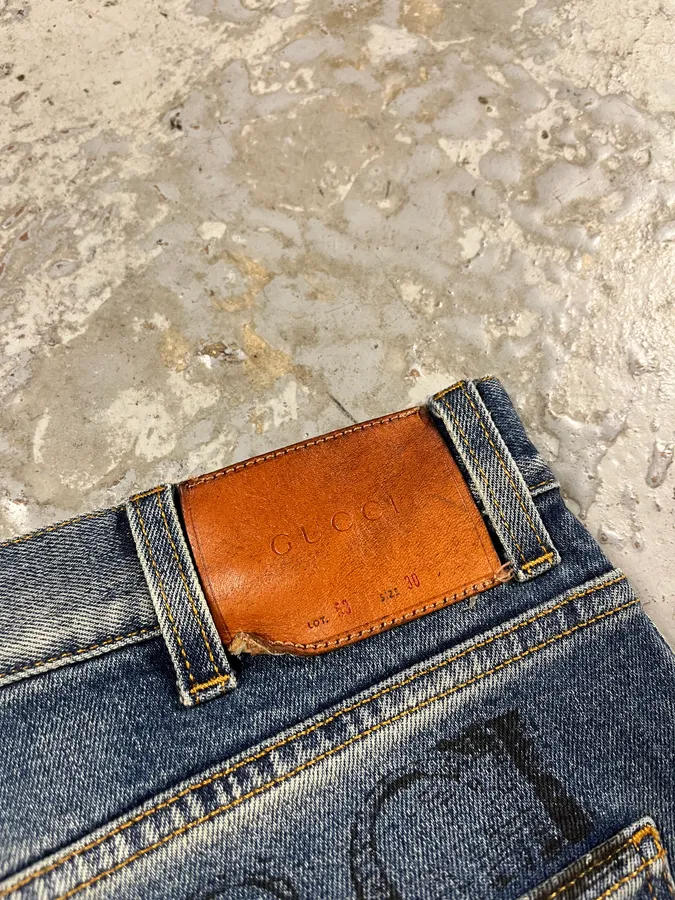 Gucci MBL Yankees Blue Slim Denim Jeans - Image 7