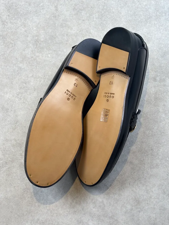 Gucci Millennial Ribot Logo Leather Loafers Black - Image 11