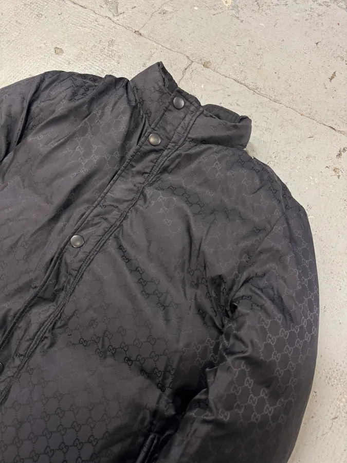 Gucci Monogram Reversible Black Puffer Jacket - Image 6