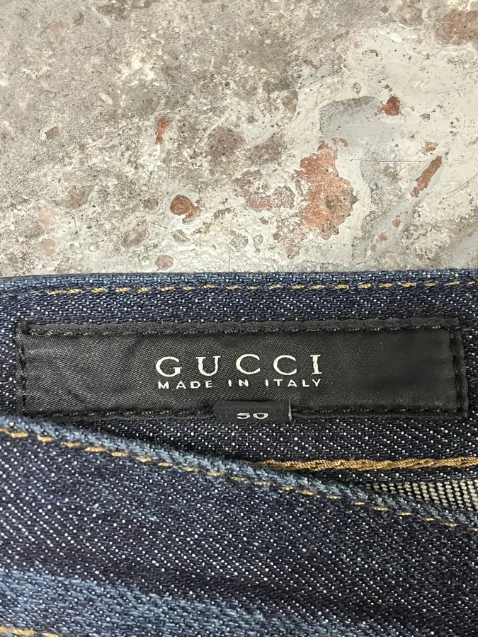 Gucci Navy Brut Floral Denim Jeans - Image 10