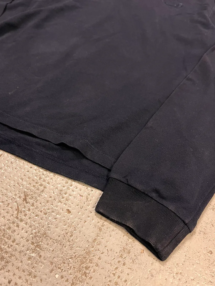 Gucci Navy Minimalist Longsleeve Polo - Image 6