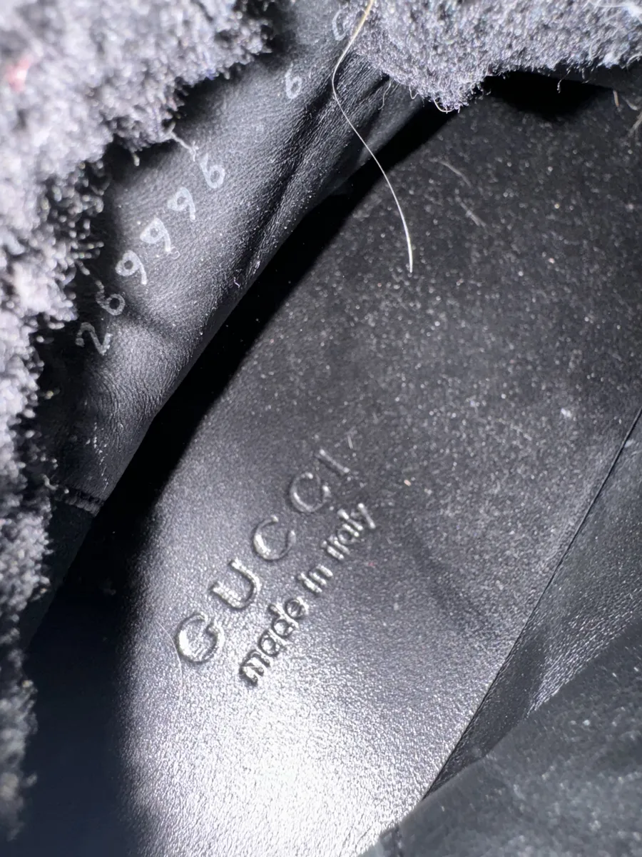 Gucci Nebraska Black Suede Fur Leather Boots - Image 7