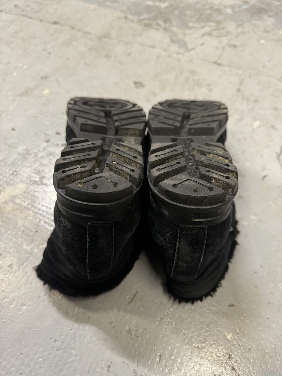 Gucci Nebraska Black Suede Fur Leather Boots - Image 9
