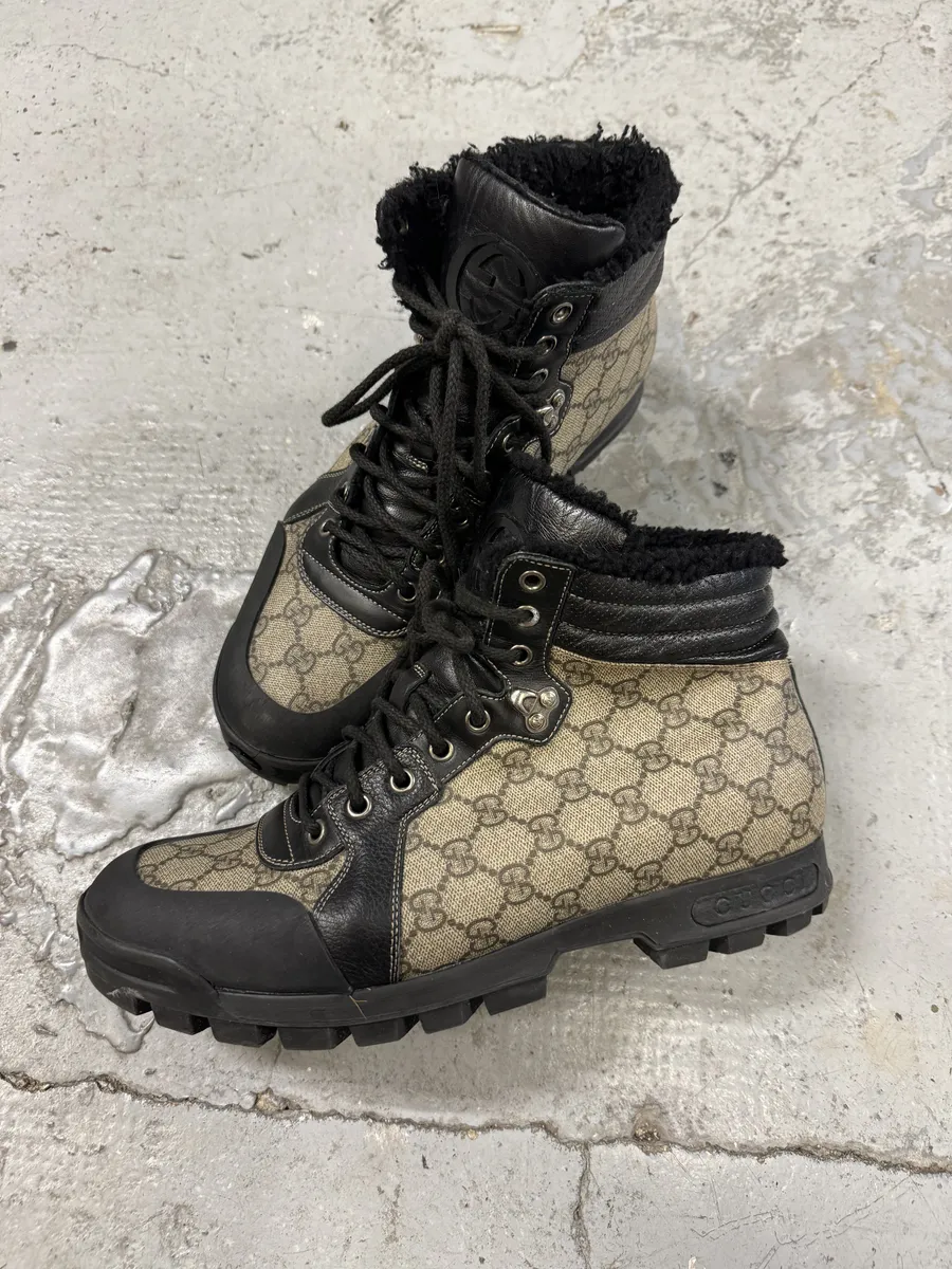 Gucci Nebraska Fur Propaganda High Shoes - Image 2
