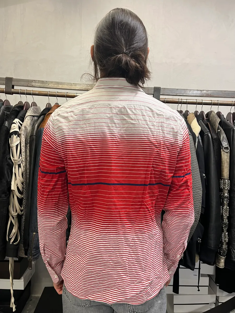 Gucci Red & White Striped Shirt - Image 3