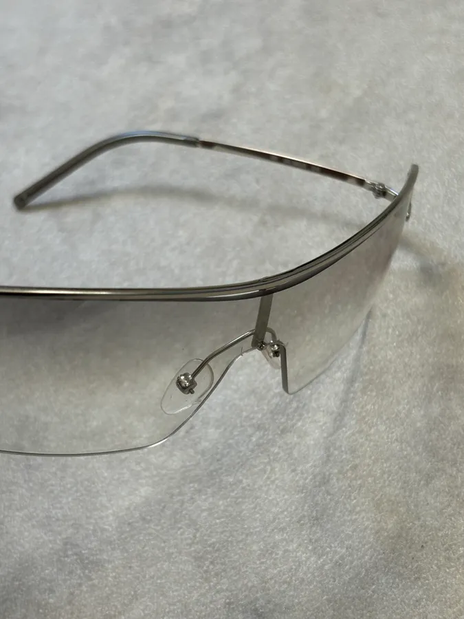 Gucci Silver Metal Clear Lens Glasses - Image 11
