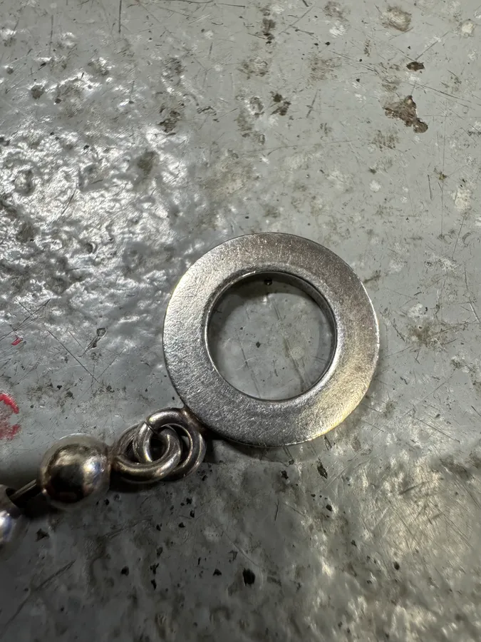 Gucci Stainless Steel Grey Ball Bracelet - Image 5
