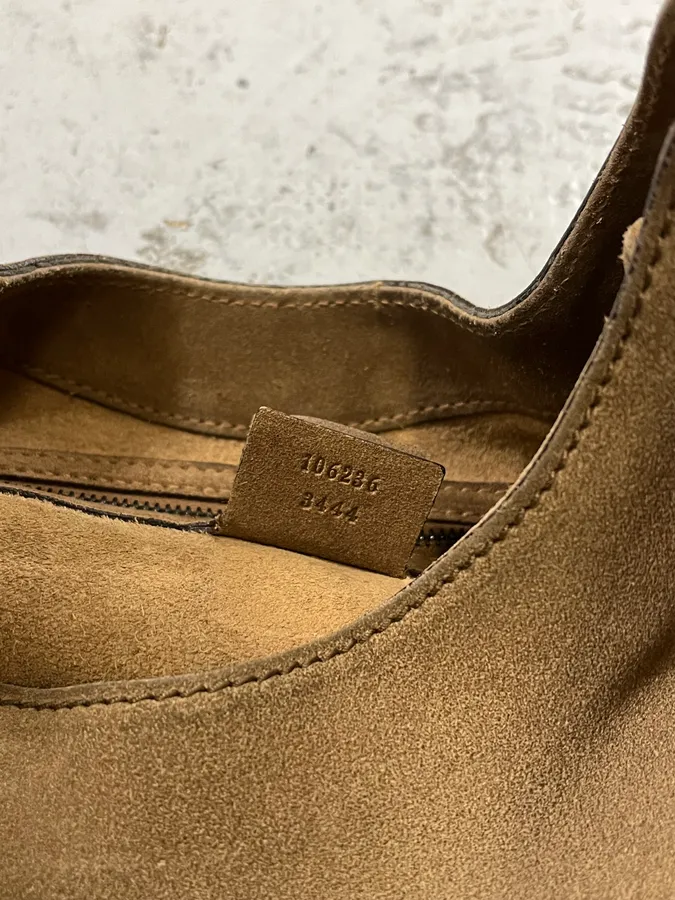 Gucci Suede Camel Hobo Bag - Image 8