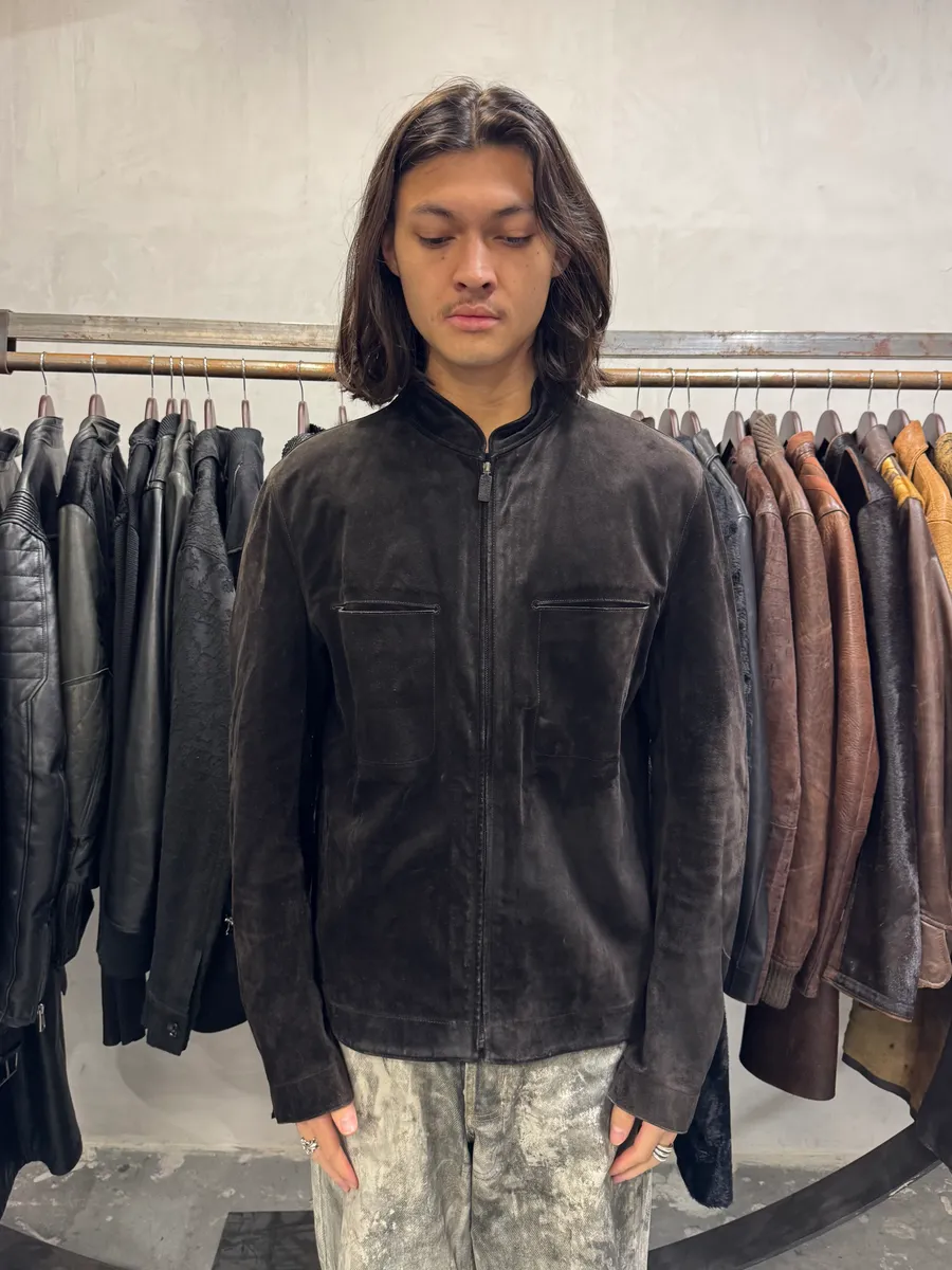 Gucci Tom Ford Brown Goat Suede Leather Jacket - Image 2