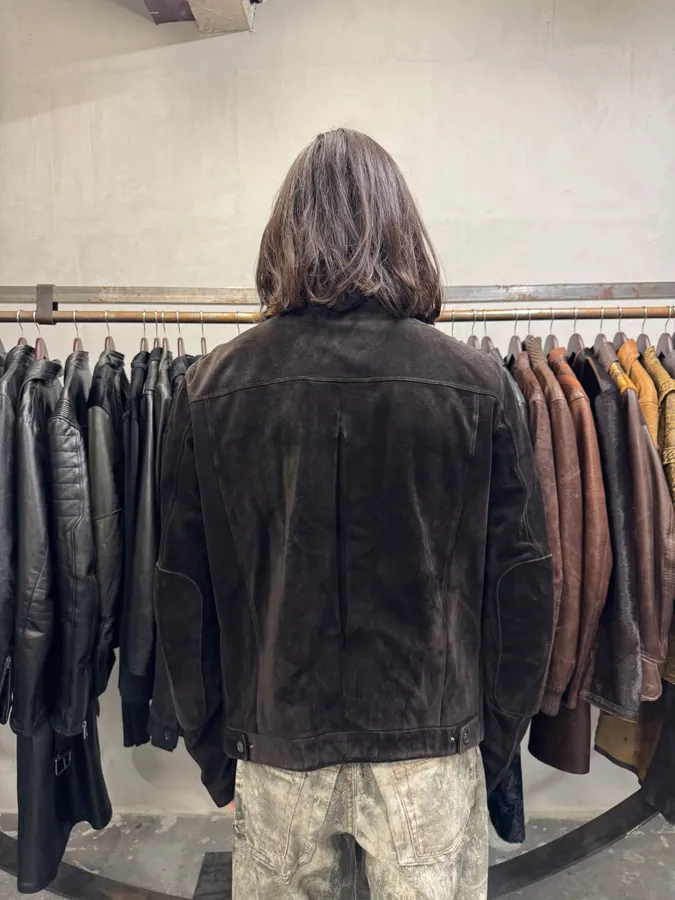 Gucci Tom Ford Brown Goat Suede Leather Jacket - Image 3
