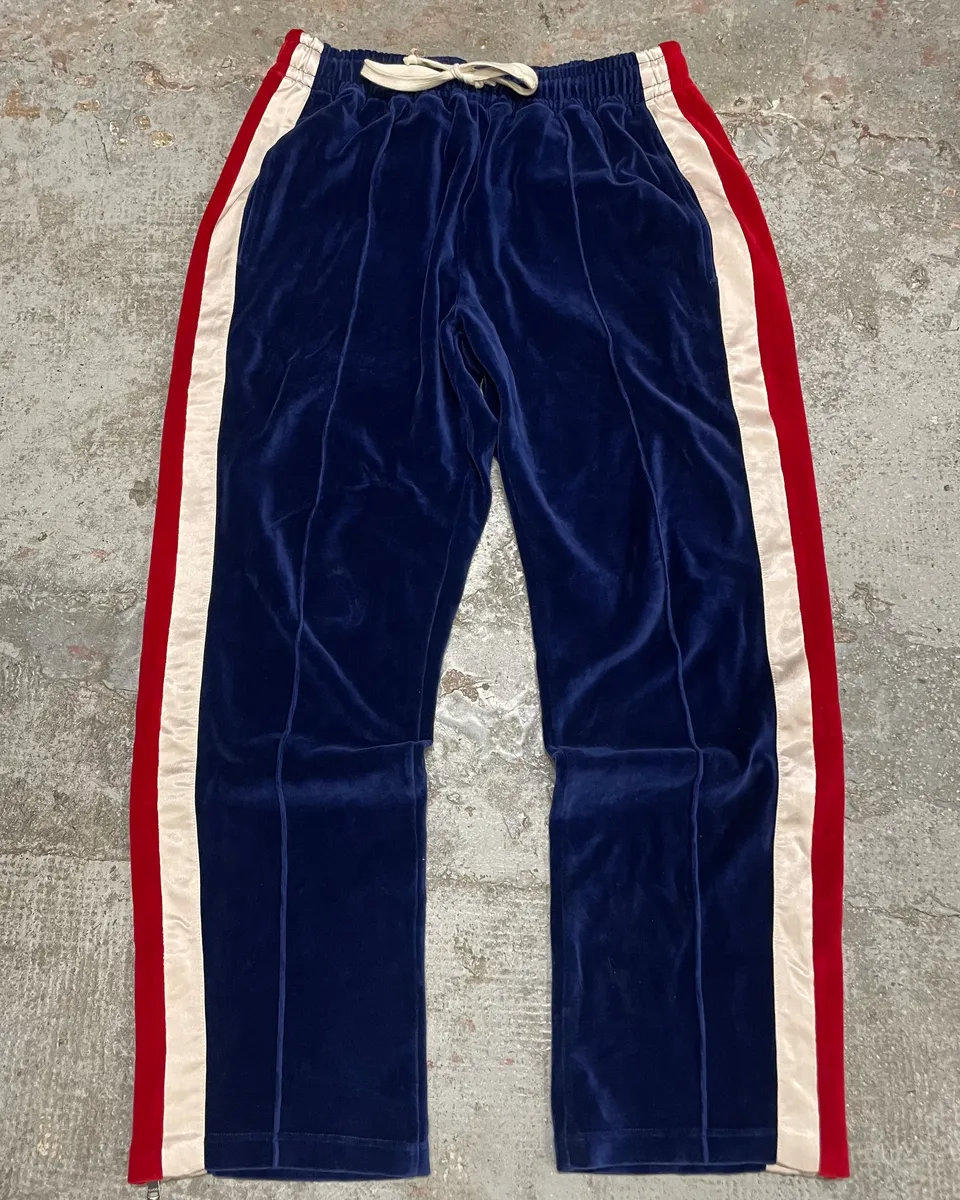Gucci Velvet Propaganda Navy Joggers