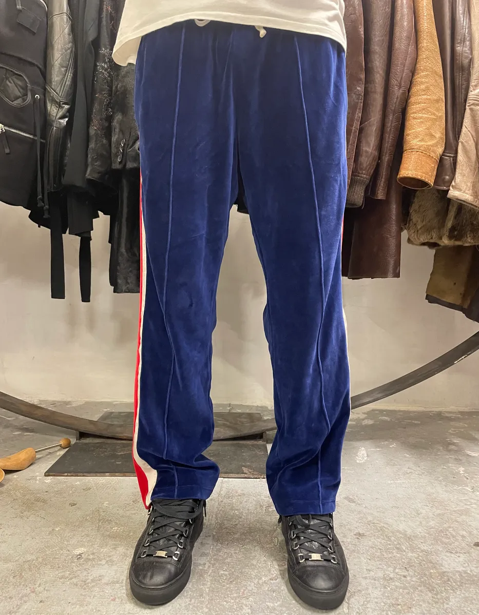 Gucci Velvet Propaganda Navy Joggers - Image 3