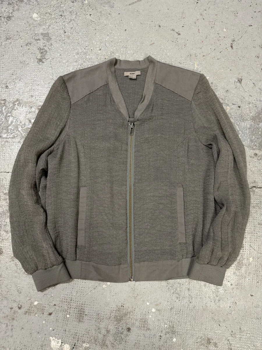 Helmut Lang Concrete Raw Grey Bomber Jacket - Image 11