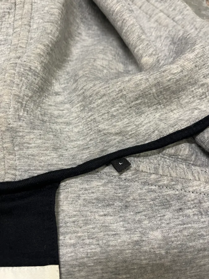 Helmut Lang Grey Black Lined Zipped Hoodie - Image 12